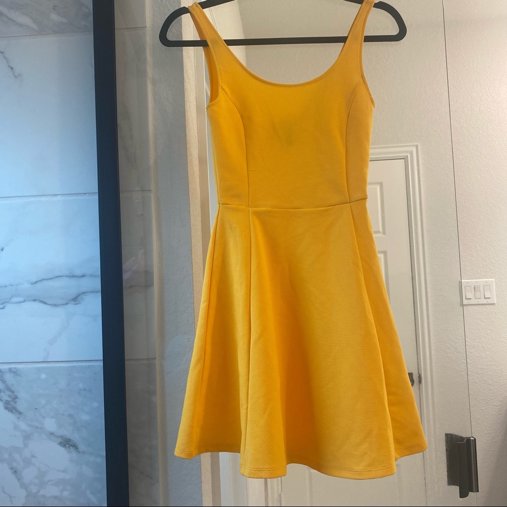 H&M - Divided brand - Bright yellow skater dress - never worn.